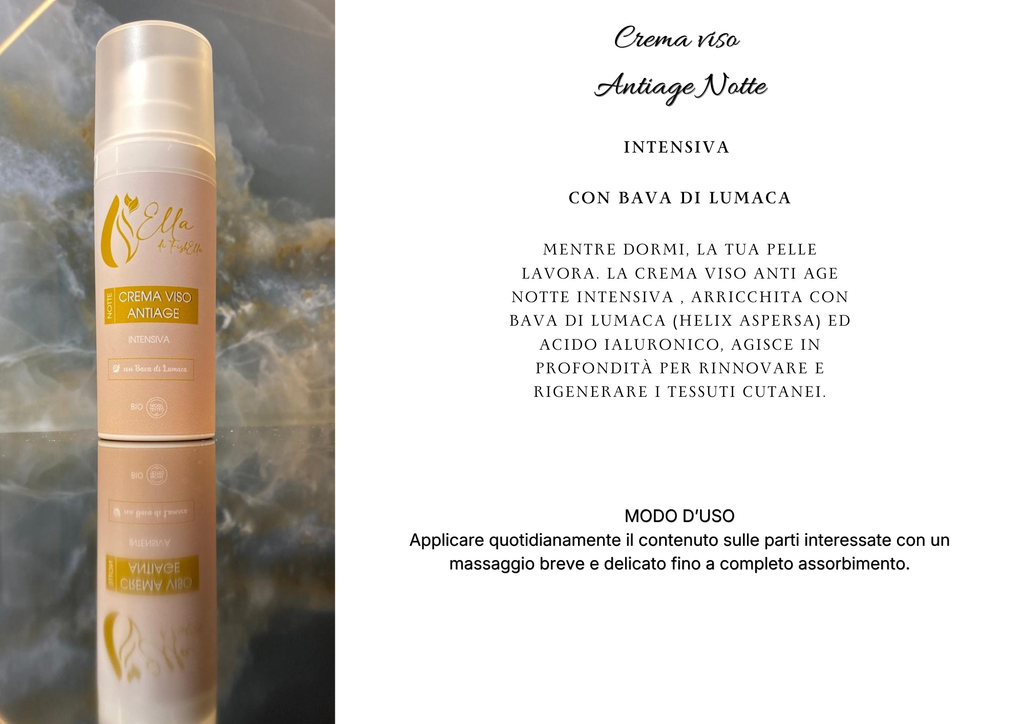 Crema Viso Anti Age Notte Intensiva con Bava di Lumaca
