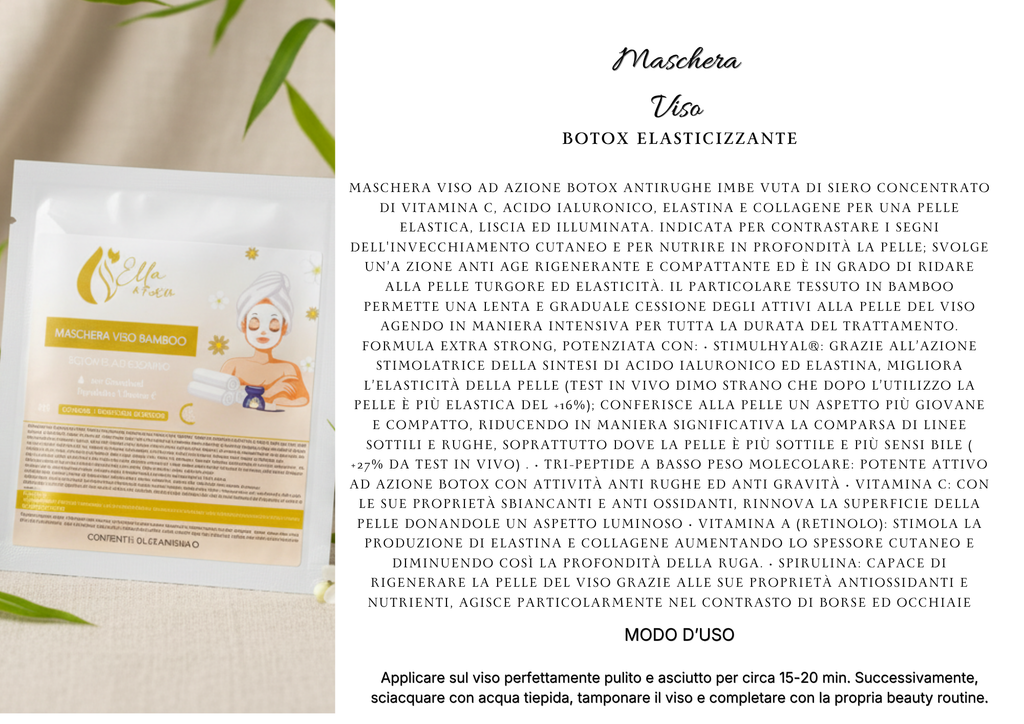 Maschera Viso Bamboo Botox Elasticizzante