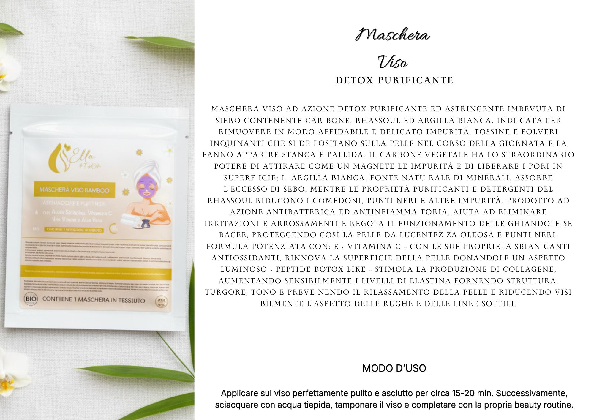 Maschera Viso Bamboo Detox Purificante