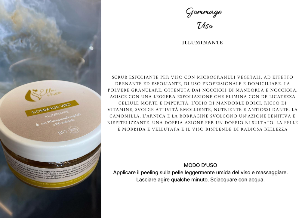 Gommage Viso Illuminante con Microgranuli Vegetali e Oli Naturali