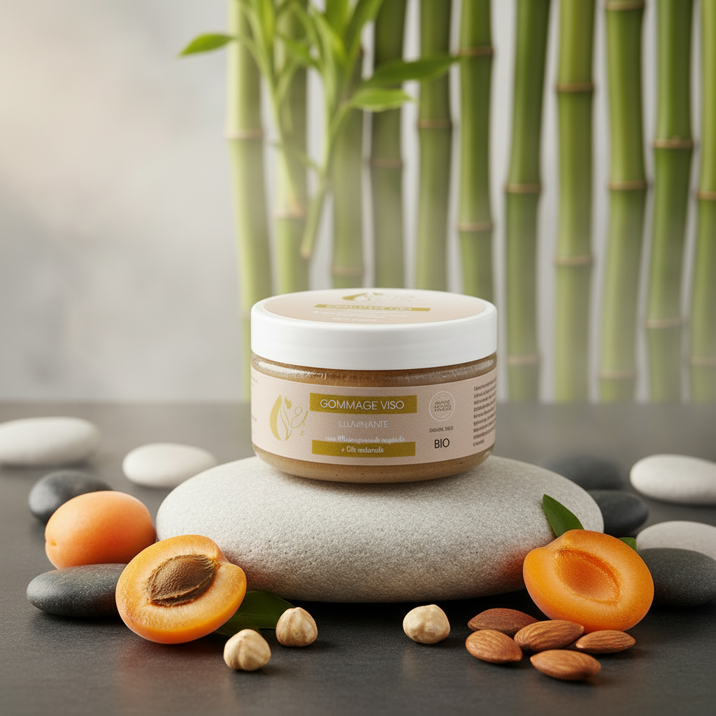 Gommage Viso Illuminante con Microgranuli Vegetali e Oli Naturali