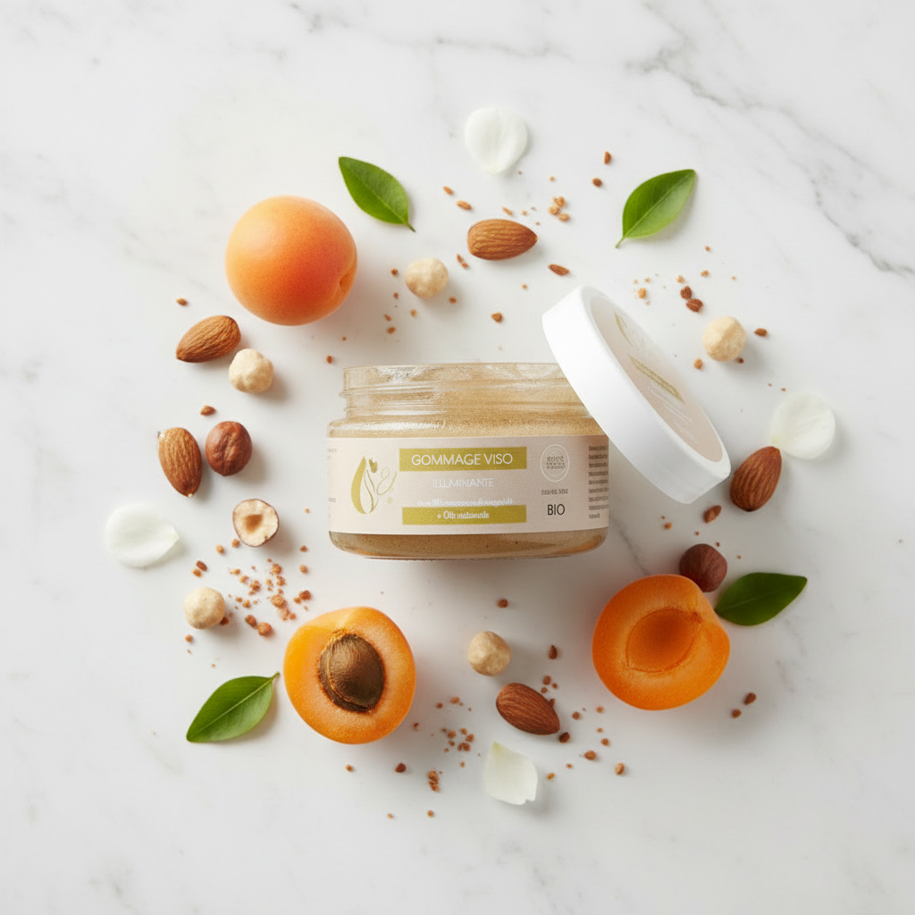 Gommage Viso Illuminante con Microgranuli Vegetali e Oli Naturali